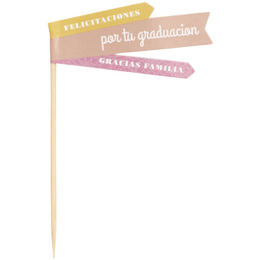 Felicitaciones Floral DecoPics®  12ct