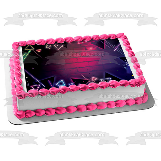 Glow Party Edible Cake Topper Image ABPID57751