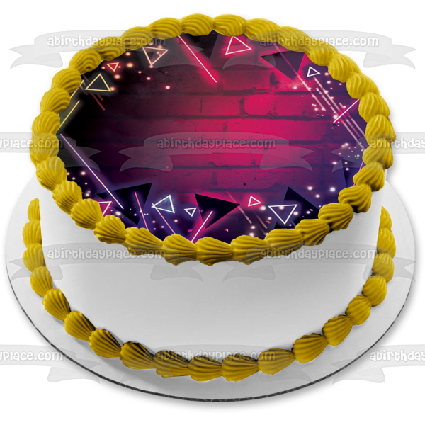 Glow Party Edible Cake Topper Image ABPID57751