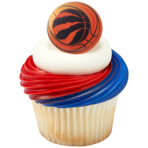 NBA Toronto Raptors Basketball Cupcake Rings