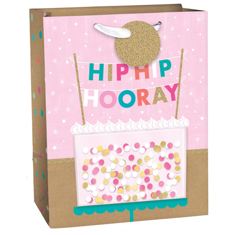 Hip Hip Hooray Cake Bag w/ Hang Tag, 1ct