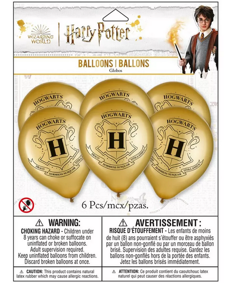 Harry Potter Hogwarts United 12" Latex Balloons, 6ct