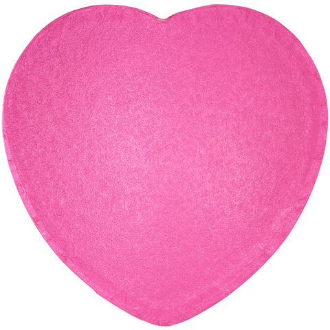 Cake Board 12" Heart Shaped Pink Foil 0.5" Thick