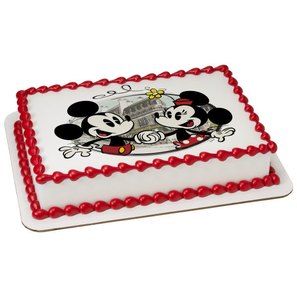 Mickey Mouse & Friends Cafe Minnie Edible Cake Topper Image