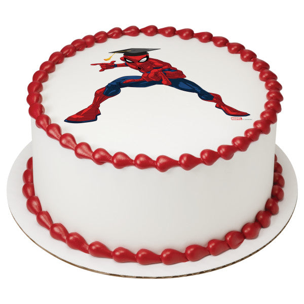 Marvel's Spider-Man™ Graduation  Edible Cake Topper Image