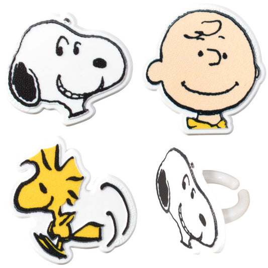 Peanuts Snoopy, Charlie Brown, and Woodstock Cupcake Rings