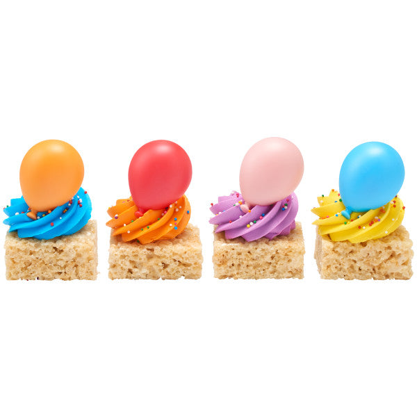 Bright Rainbow Balloon Assortment Cupcake Rings