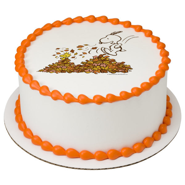 Peanuts® Happy Fall Edible Cake Topper Image