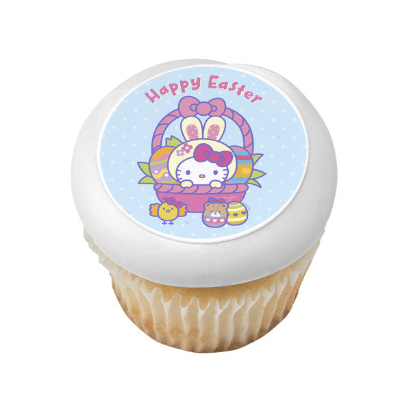 Hello Kitty Happy Easter Edible Cake Topper Image