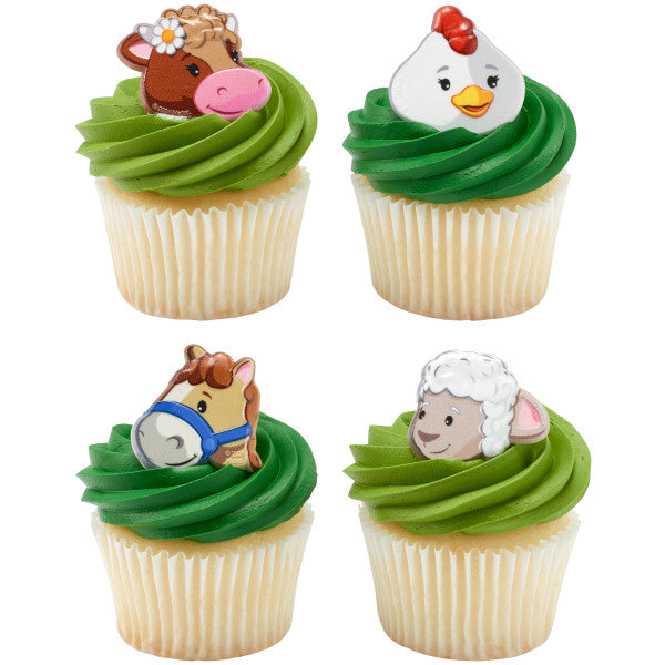 Fisher-Price Little People Farm Animal Friends Cupcake Rings