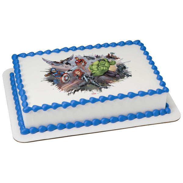 MARVEL Avengers I Am An Avenger Edible Cake Topper Image