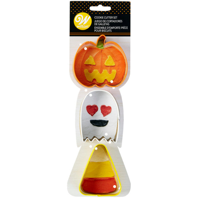 Pumpkin, Ghost and Candy Corn Cookie Cutter Set, 3-Piece