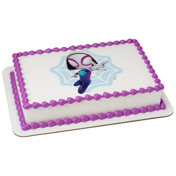 MARVEL Spidey and His Amazing Friends Ghost Spider Edible Cake Topper Image