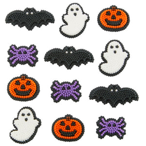 Halloween Shapes Icing Decorations, 12-Count Cupcake Toppers