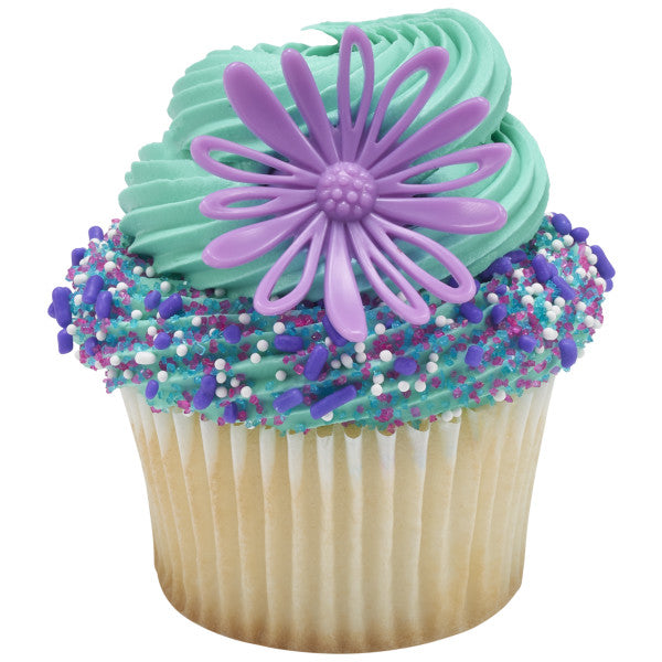 Flowers Assortment  Cupcake Rings. 12ct