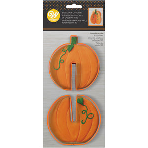 3-D Pumpkin Fall Cookie Cutter Set, 2-Piece