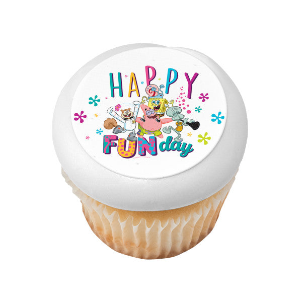 SpongeBob SquarePants Happy Funday! Edible Cake Topper Image