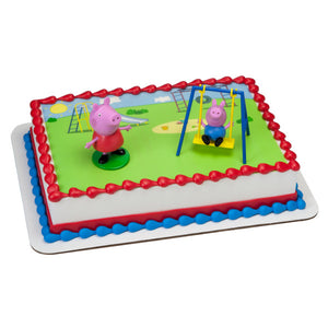 Peppa Pig Swing Set DecoSet and Edible Cake Topper Image Background