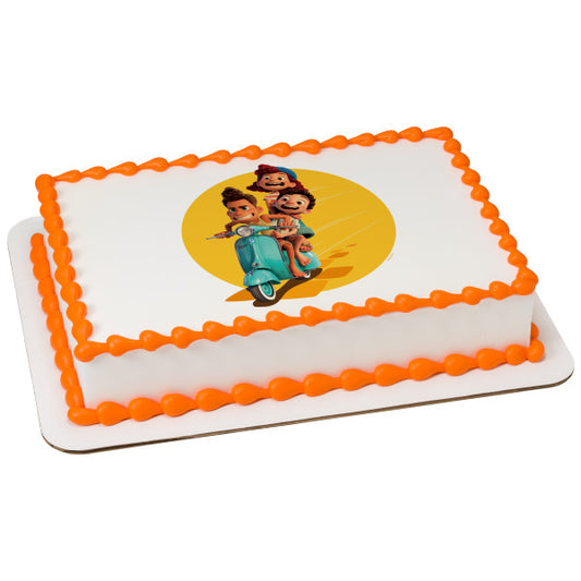 Luca We Ride Together Edible Cake Topper Image