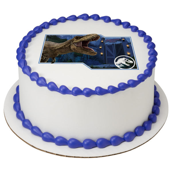 Jurassic World Danger Edible Cake Topper Image