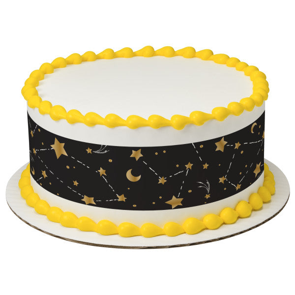 Moon and Stars Constellations Edible Cake Topper Image Strips