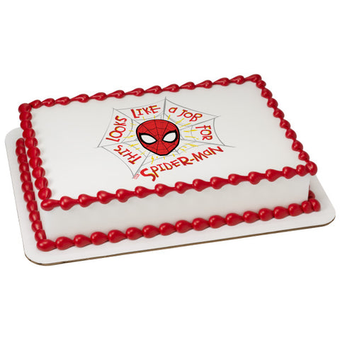 Marvel's Spider-Man A Job for Spider-Man Edible Cake Topper Image