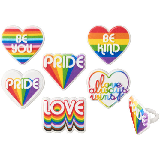 Love Always Wins Cupcake Rings