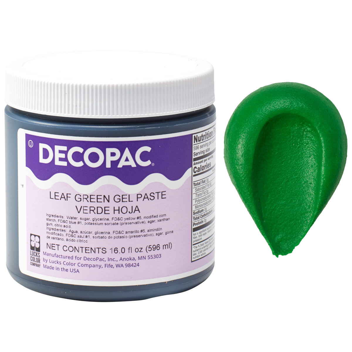 Color en pasta premium verde hoja DecoPac