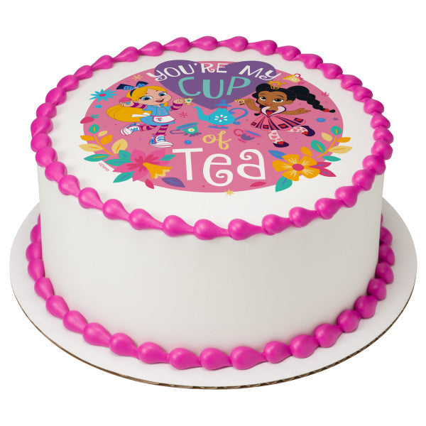Alice's Wonderland Bakery Cup of Tea Edible Cake Topper Image
