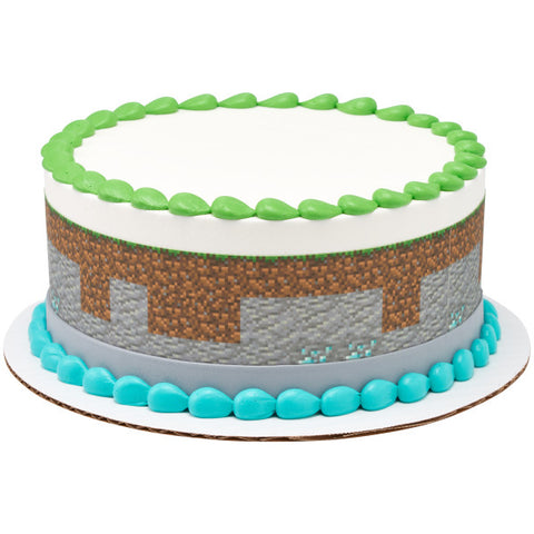 MINECRAFT Build Edible Cake Topper Image Strips