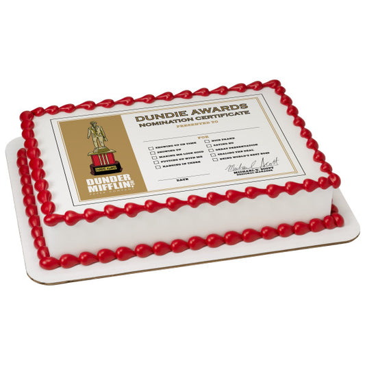 The Office Dundie Awards Edible Cake Topper Image