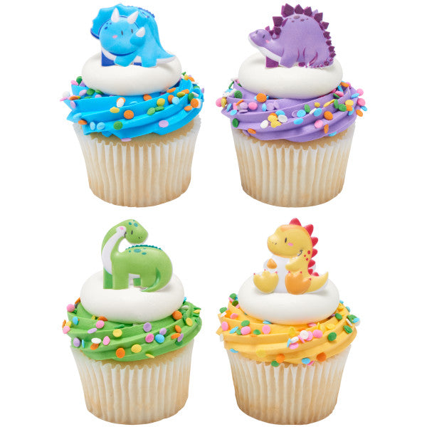 Cutesy Dinosaurs Cupcake Rings