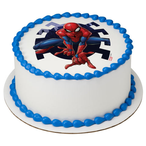 Marvel's Spider-Man Web Edible Cake Topper Image