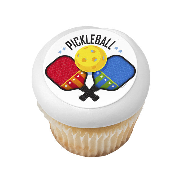 Pickleball Edible Cake Topper Image