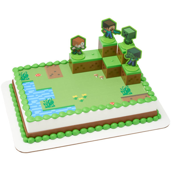 MINECRAFT Mobs Beware! DecoSet® and Edible Cake Topper Image