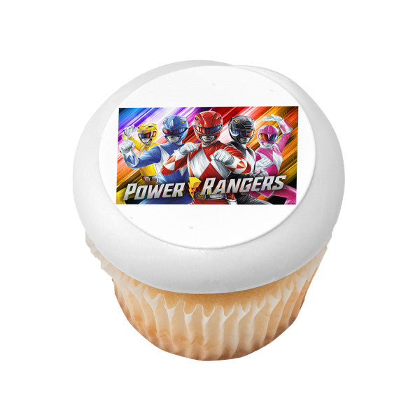 ¡La hora de Morphin de los Power Rangers! Imagen de adorno comestible para pastel