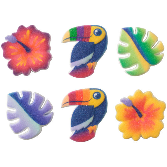 Tropical Vibes Assortment Dec-Ons Sugar Decorations