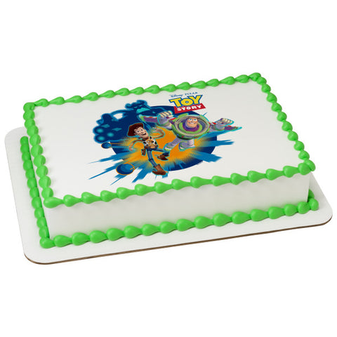 Toy Story Toys in Action Edible Cake Topper Image