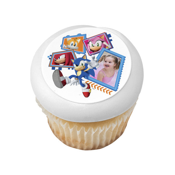 Marco de imagen comestible para decoración de tarta de Sonic the Hedgehog and Friends