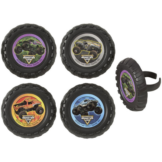 Monster Jam® Car Crushing  Cupcake Rings 12ct