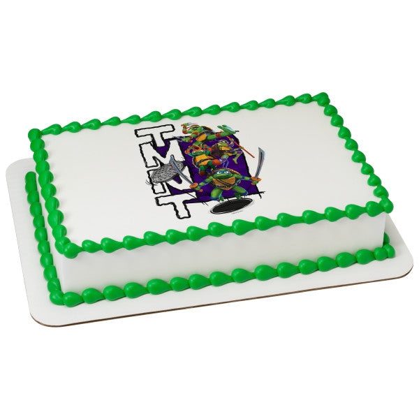 TMNT Mutant Mayhem Surface Time! Edible Cake Topper Image