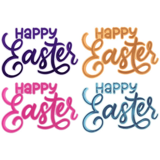 Happy Easter Foil Layon 4ct