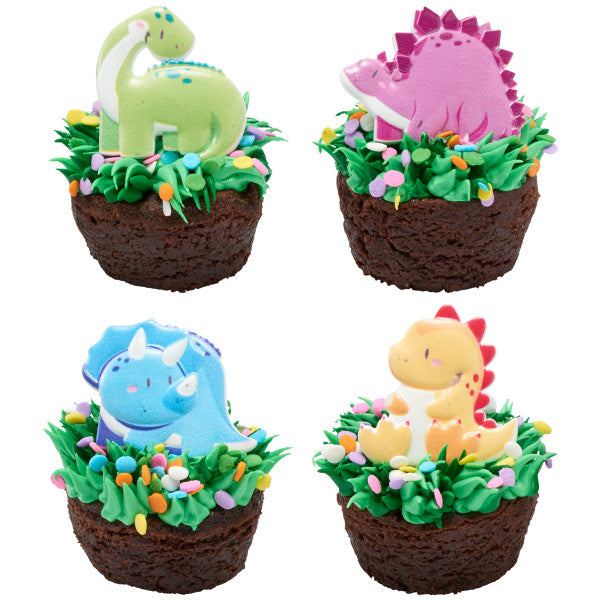 Cutesy Dinosaurs Cupcake Rings