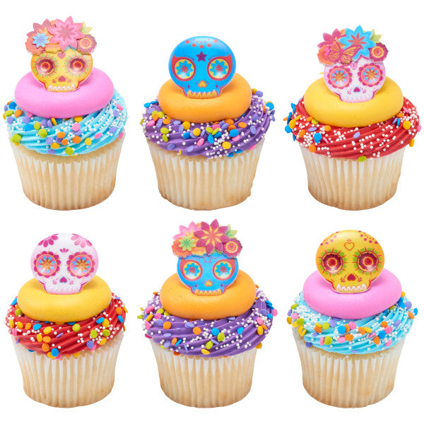 La Calavera Mask Cupcake Rings