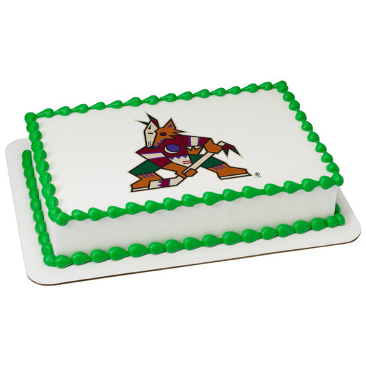 Imagen de decoración comestible para tarta de los Coyotes de Arizona de la NHL