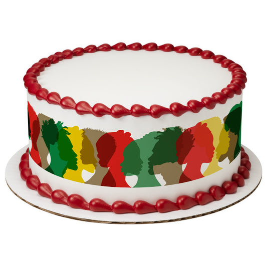 Tiras de imágenes comestibles para decoración de tartas con siluetas de Celebrate Freedom