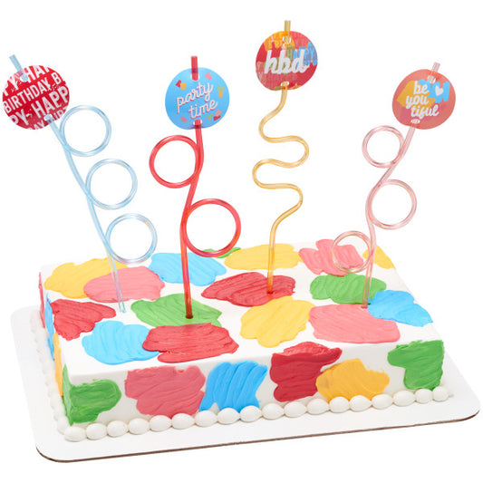 Happy Birthday Straws DecoSet
