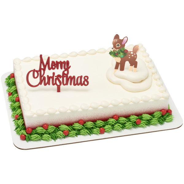 Feliz Navidad Ciervo Layon Vertical