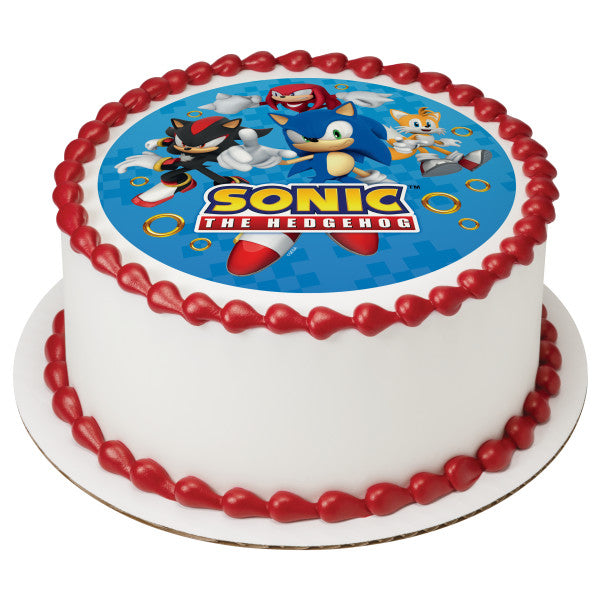 Sonic the Hedgehog Still Unstoppable Edible Cake Topper Image