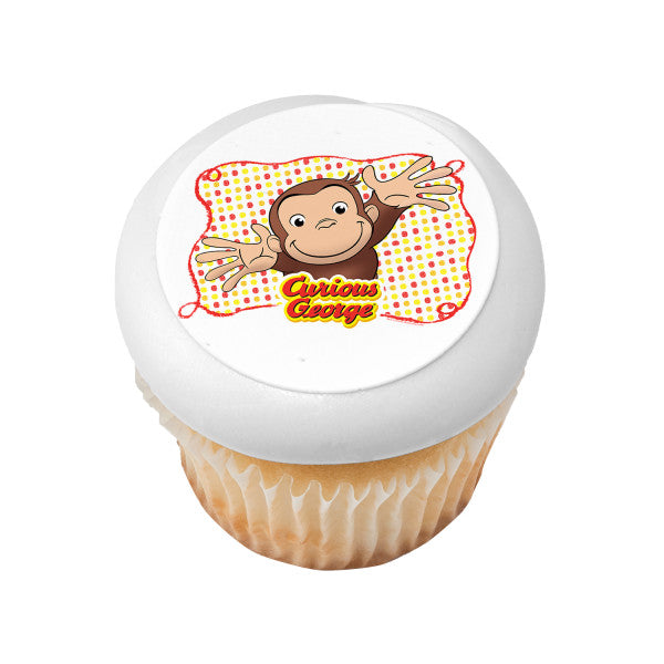 Curious George® Let's Celebrate Edible Cake Topper Image